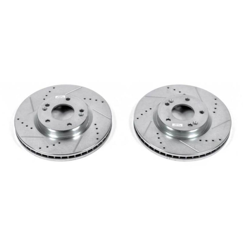 PowerStop JBR1328XPR PowerStop Evolution Performance Drilled, Slotted & Plated Brake Rotor Pair
