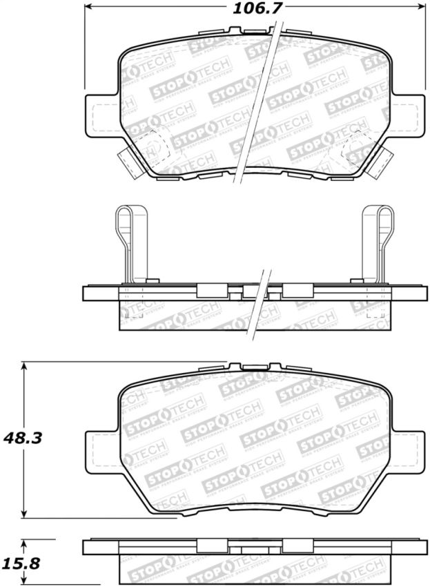 Stoptech 308.10900 Street Brake Pads