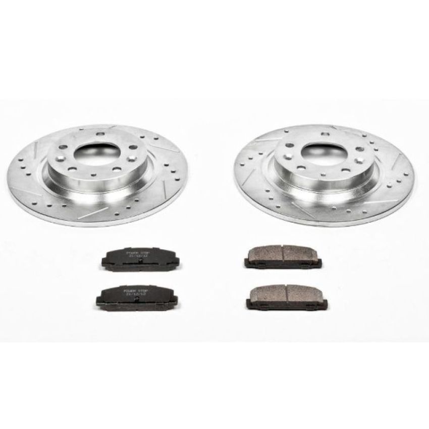 PowerStop K2452 Z23 Daily Driver Carbon-Fiber Ceramic Brake Pad and Drilled & Slotted Rotor Kit