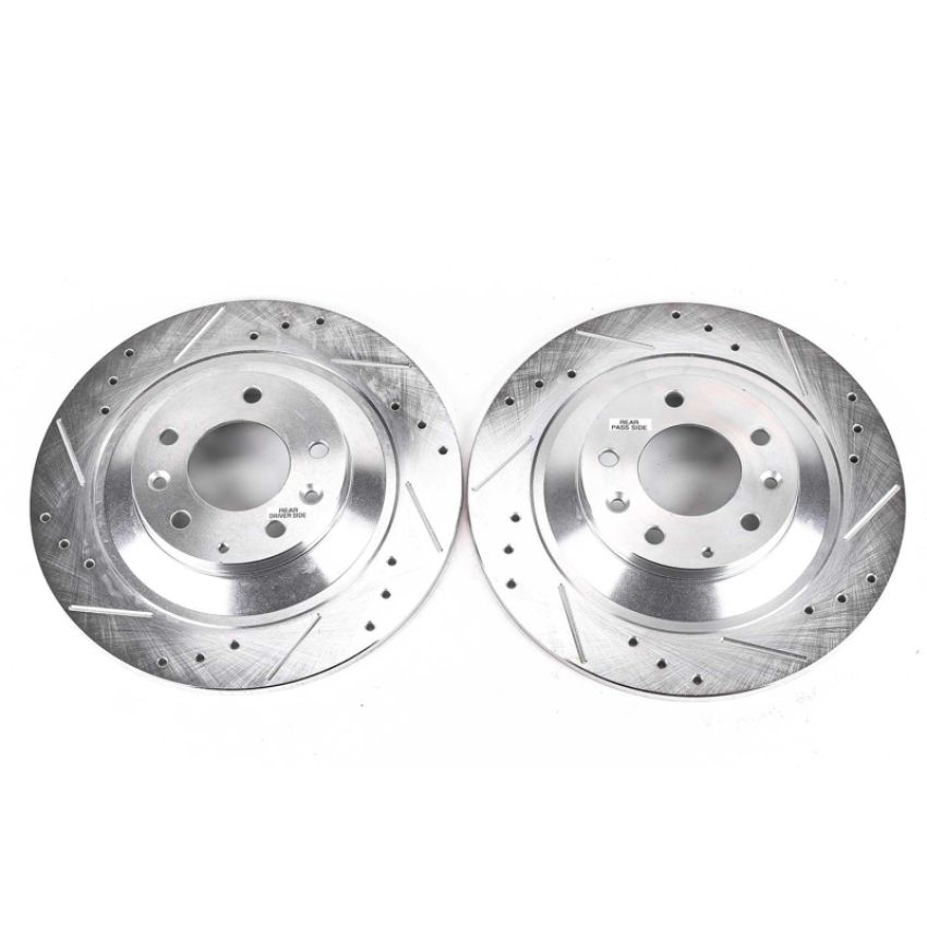 PowerStop JBR1156XPR PowerStop Evolution Performance Drilled, Slotted & Plated Brake Rotor Pair