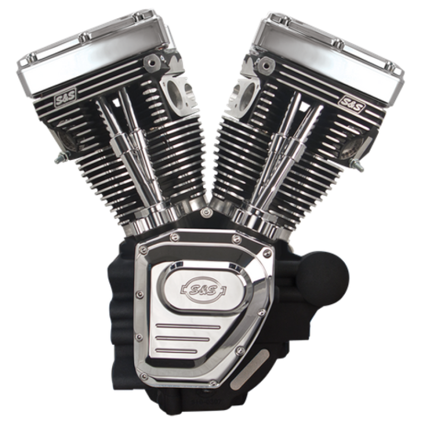 S&S Cycle 310-0401A 07-16 Touring Models T124 T-Series Long Block - Wrinkle Black