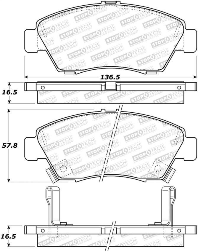 Stoptech 308.09480 Street Brake Pads