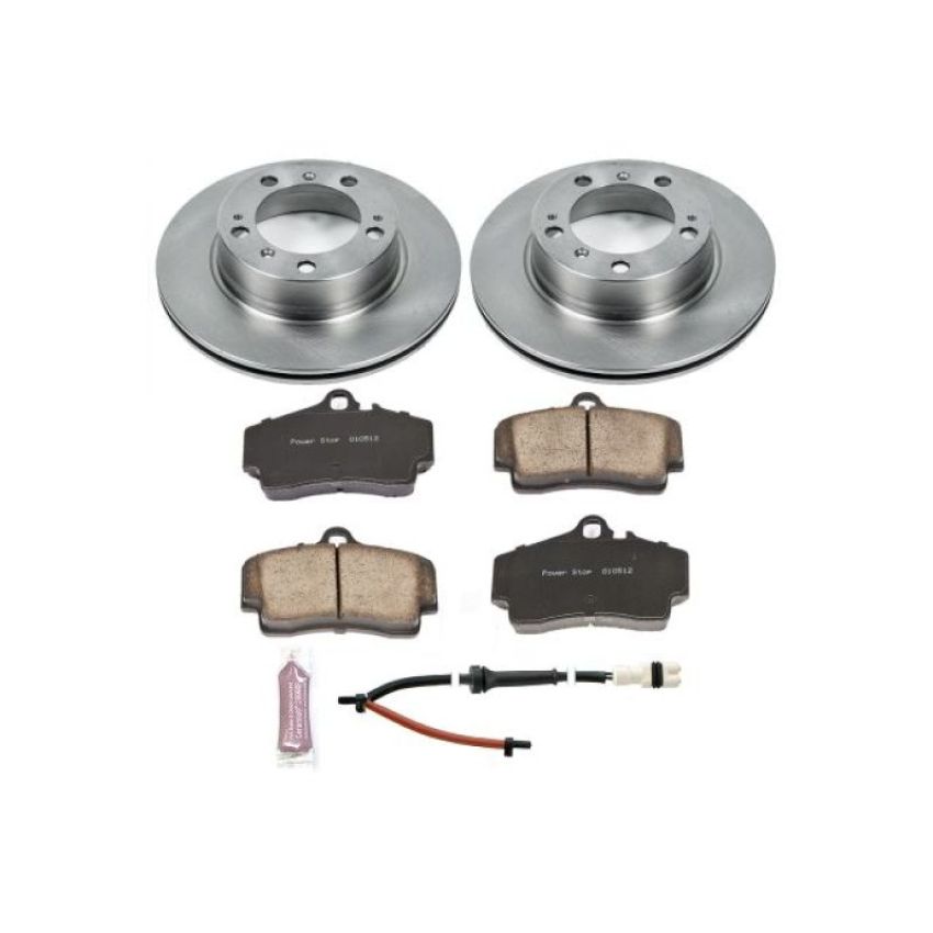 PowerStop KOE857 OE Stock Replacement Low-Dust Ceramic Brake Pad and Rotor Kit