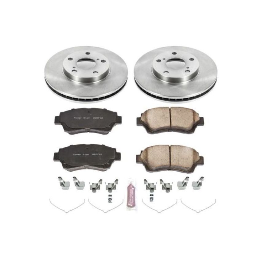 PowerStop KOE1054 OE Stock Replacement Low-Dust Ceramic Brake Pad and Rotor Kit