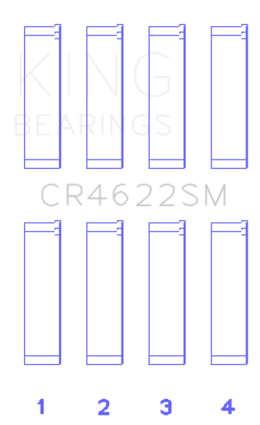 King Engine Bearings CR4622SM King Subaru FB20 Connecting Rod Bearing Set