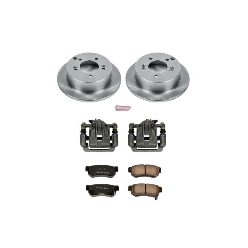 PowerStop KCOE5214 OE Stock Replacement Low-Dust Ceramic Brake Pad, Rotor and Caliper Kit