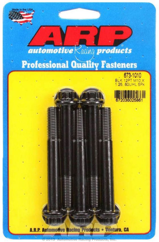 ARP ARP673-1010 Bolt Kit 12pt 5pk 10mm x 1.25 x 80mm