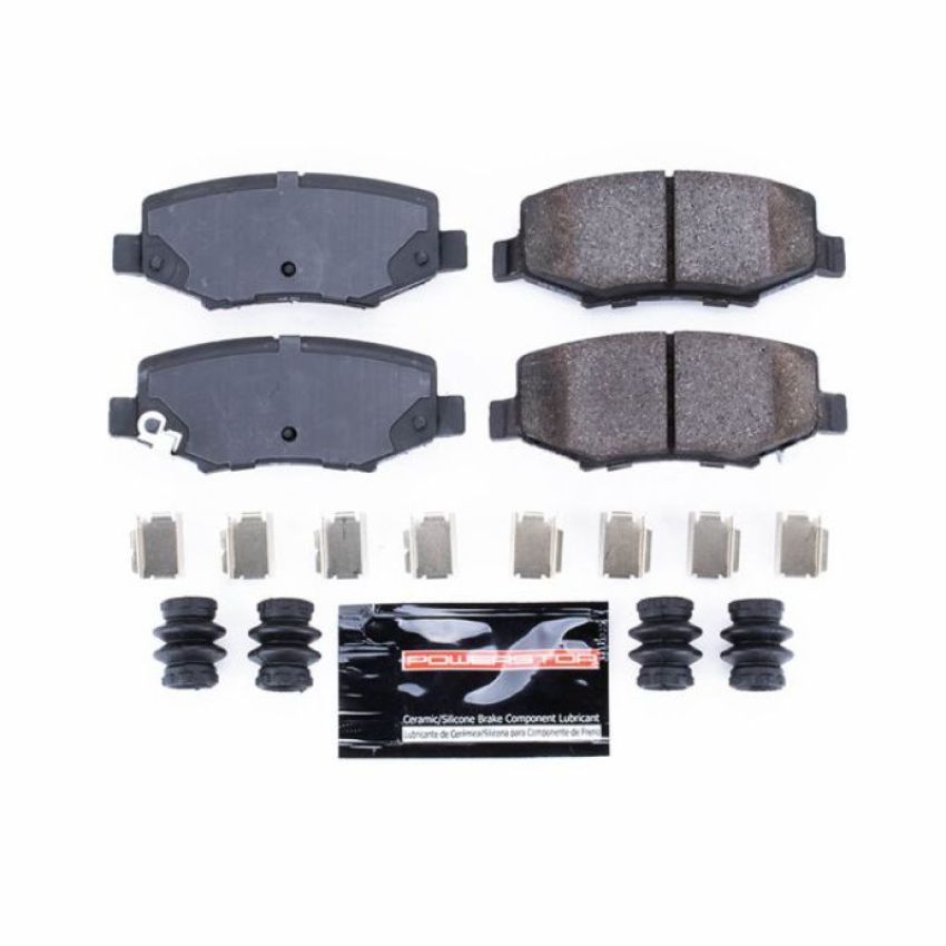 PowerStop Z23-1274 PowerStop - Z23 Daily Driver Carbon-Fiber Ceramic Brake Pads with Hardware Kit
