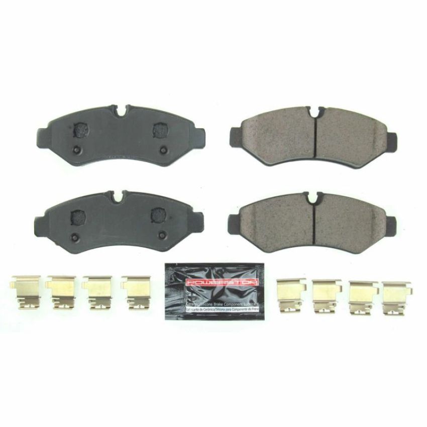 PowerStop Z23-2201 PowerStop - Z23 Daily Driver Carbon-Fiber Ceramic Brake Pads with Hardware Kit