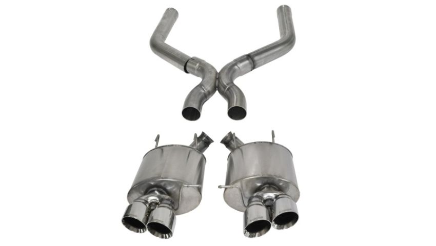 CORSA Performance 14323 Corsa 2013-2014 Ford Mustang Shelby GT500 5.8L V8 Polished Sport Axle-Back + XO Exhaust