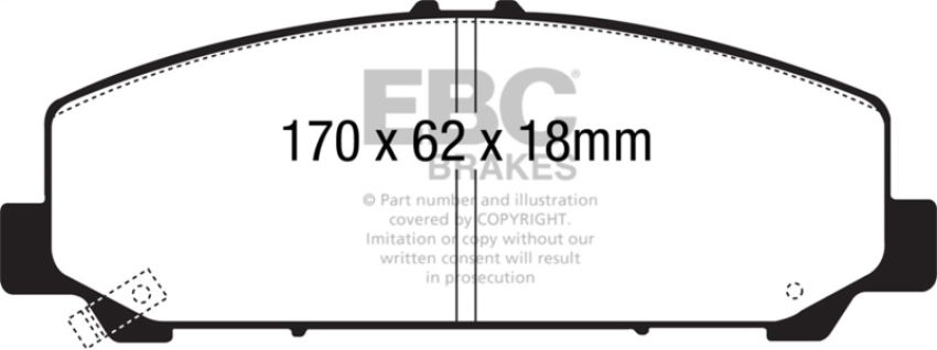EBC Brakes DP61808 6000 Series Greenstuff Truck/SUV Brakes Disc Pads