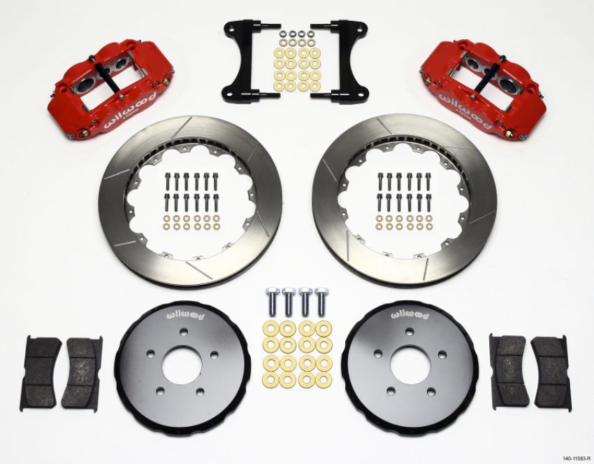 Wilwood 140-11583-R Narrow Superlite 6R Front Hat Kit 13.06in Red Nissan 370Z/Fiti G37