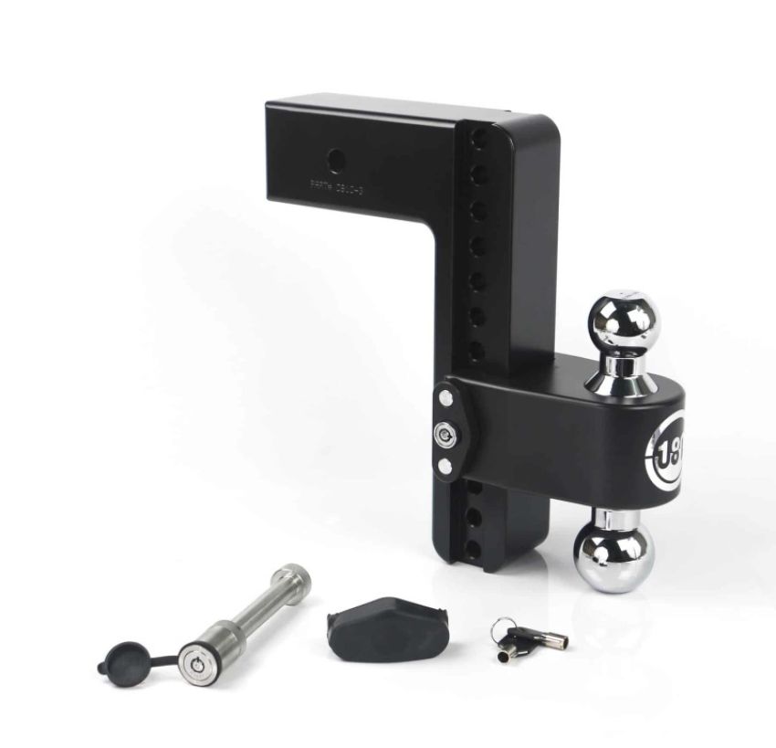 Weigh Safe CTB10-3-KA-CER-BLA 180 Hitch 10in Drop Hitch & 3in Shank (10K/21K GTWR) w/WS05 - Black Cerakote