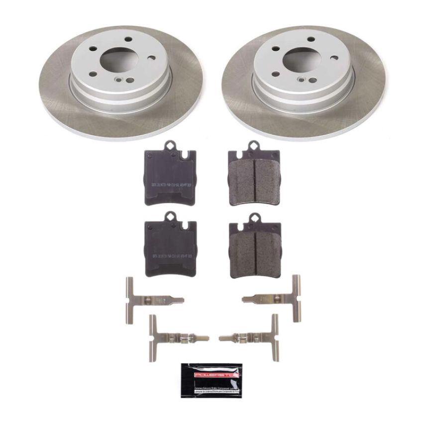 PowerStop SC620 Semi-Coated Rotor and Low-Dust Ceramic Brake Pad Kit