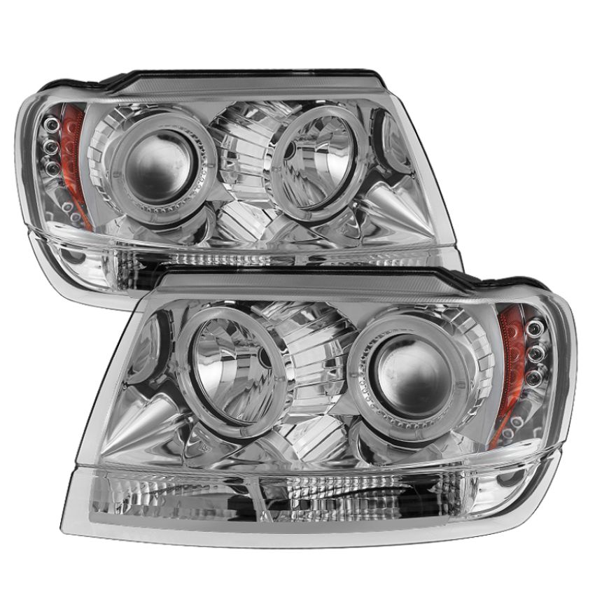 SPYDER 5011152 Projector Headlights - LED Halo - Chrome