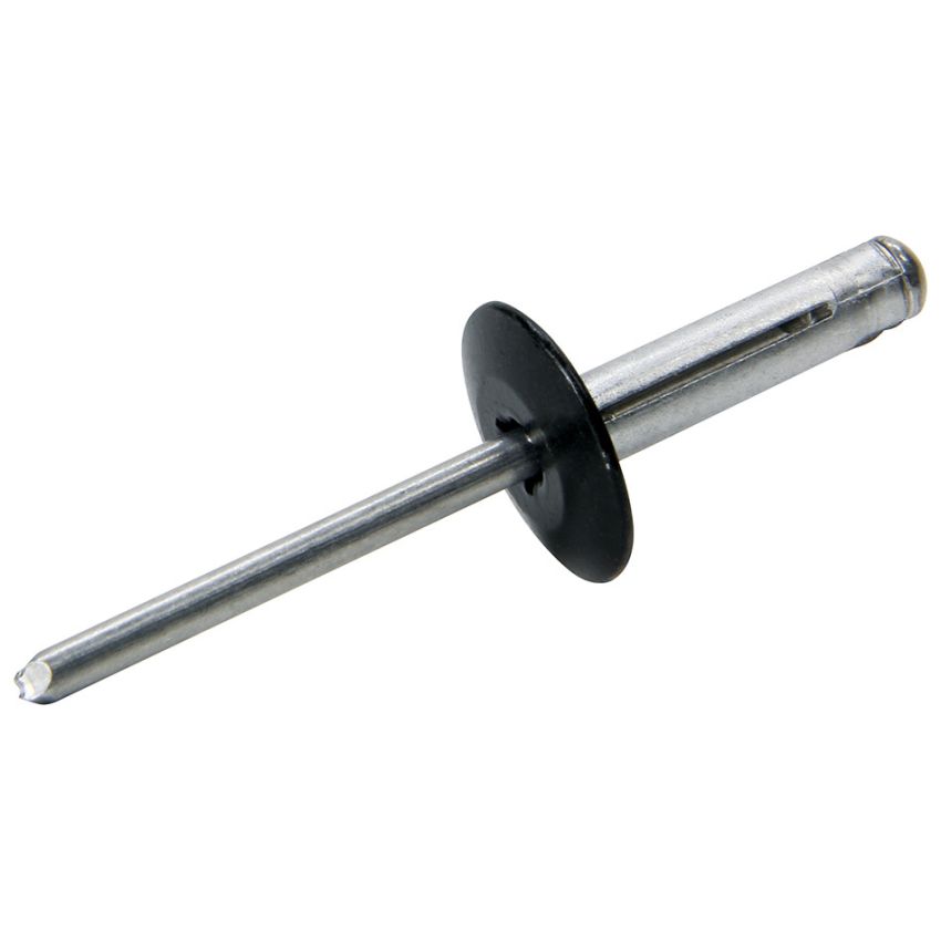 ALLSTAR PERFORMANCE ALL18063 Lg Hd Rivet 250Pk Black Flange Type Alum Mandrel