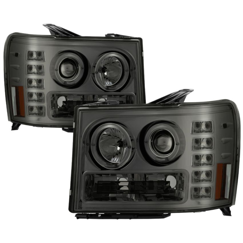 SPYDER 5010629 Projector Headlights - LED Halo - Smoke