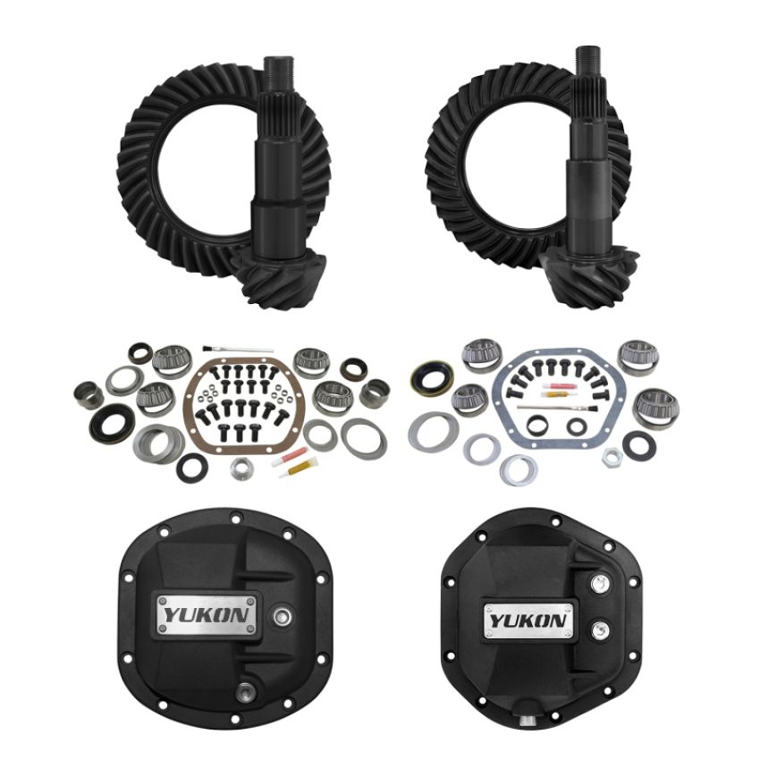 Yukon Gear & Axle YGK012STG2 Yukon Gear 07-17 Jeep Wrangler (JK) Stage 2 Re-Gear Kit w/Diff Covers (for Dana 30/44) - 4.56