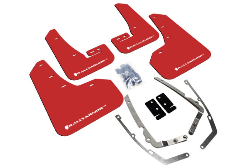Rally Armor MF37-UR-RD/WH Red Mud Flap/White Logo