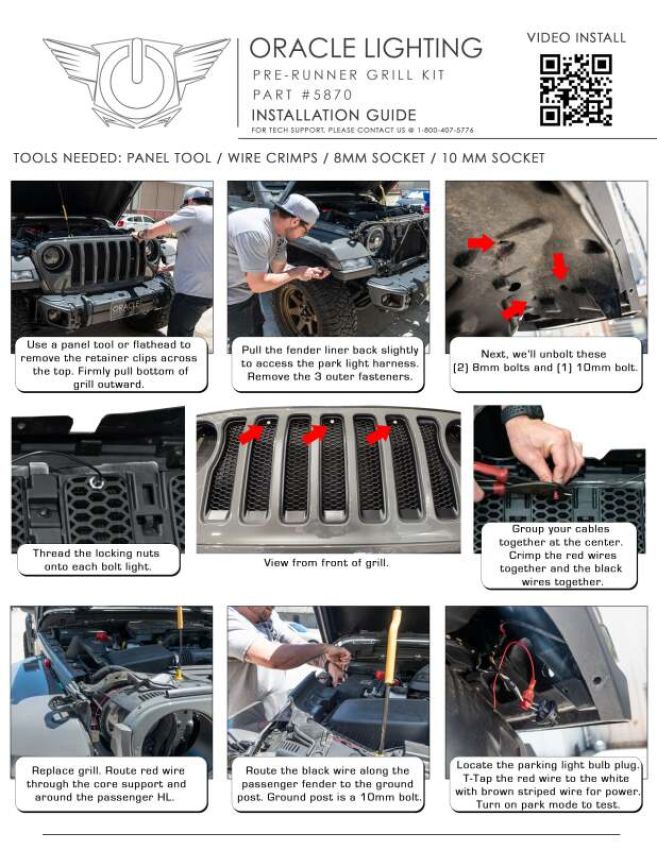 Oracle Lighting 5870-002 Pre-Runner Style Blue LED Grill Kit