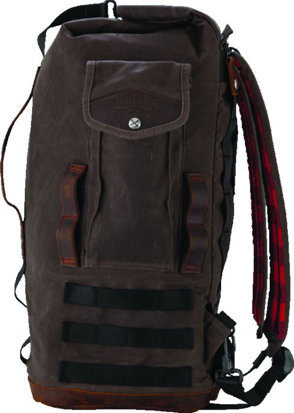 Burly Brand B15-1013D Voyager Sissy Bar Backpack - Dark Oak