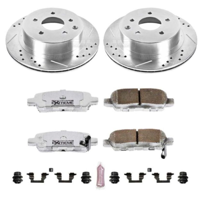 PowerStop K103-26 Z26 Street Performance Ceramic Brake Pad and Drilled & Slotted Rotor Kit