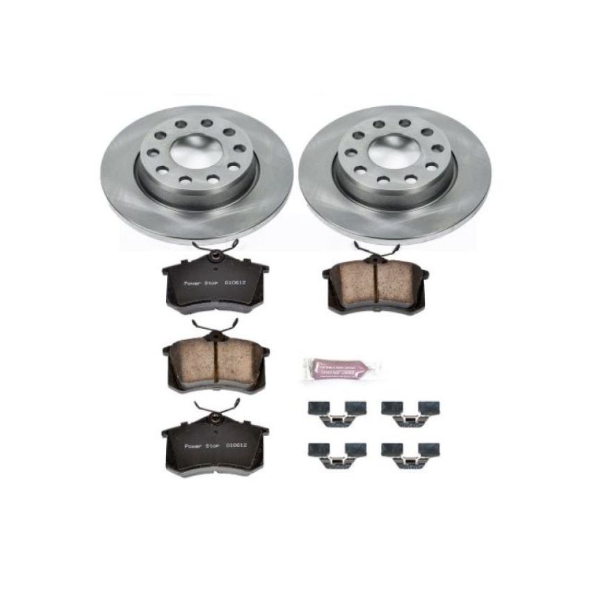 PowerStop KOE3109 OE Stock Replacement Low-Dust Ceramic Brake Pad and Rotor Kit