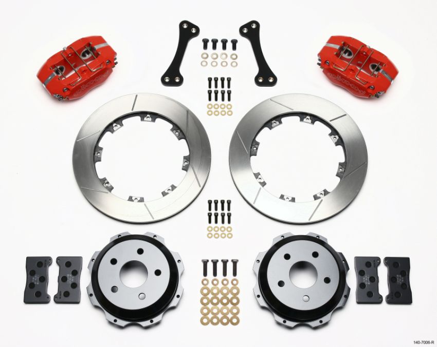 Wilwood 140-7006-R Dynapro Rear Kit 12.19in Red Subaru Impreza WRX