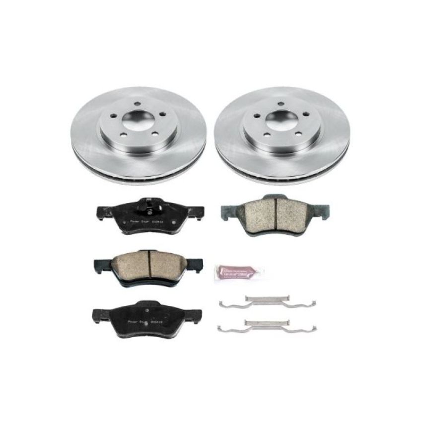 PowerStop KOE5572 OE Stock Replacement Low-Dust Ceramic Brake Pad and Rotor Kit