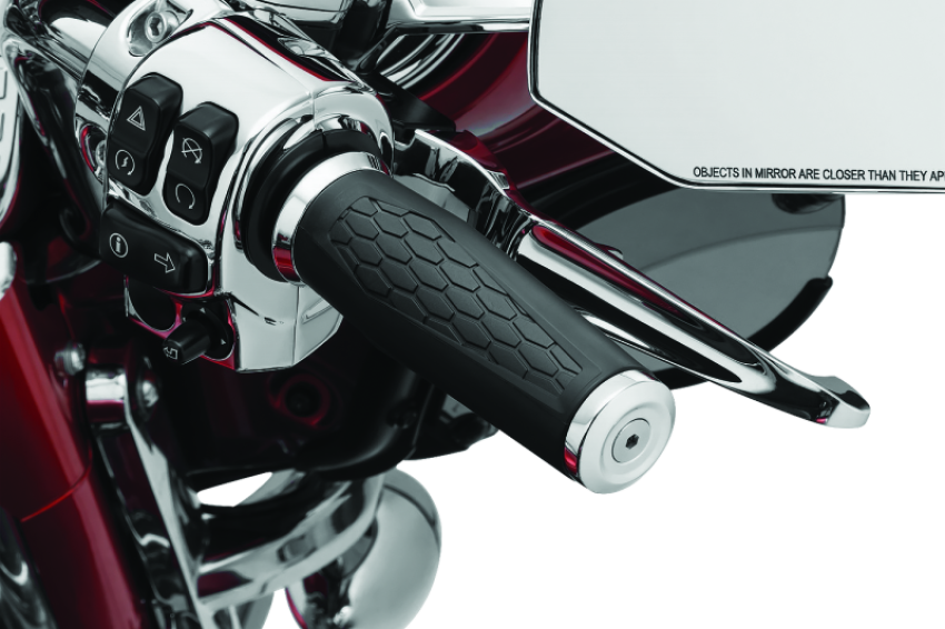Kuryakyn 5922 Hex Grips Thottle-By-Wire Chrome