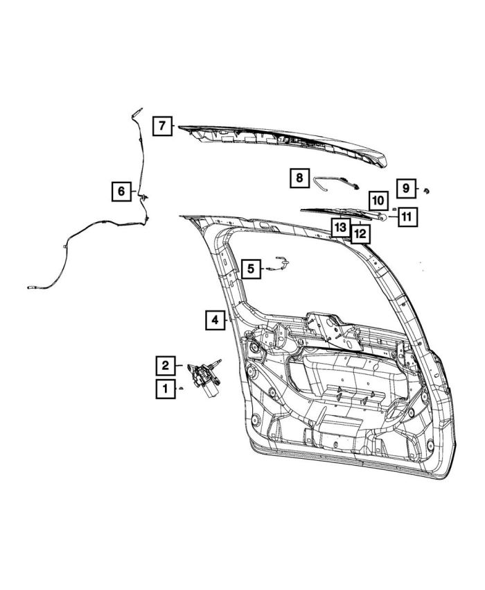 Mopar 68078307AA BLADE, Rear Wiper