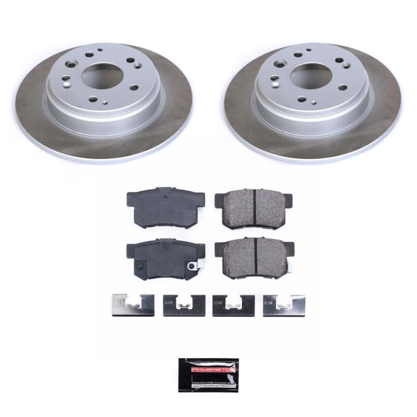 PowerStop SC2308 Semi-Coated Rotor and Low-Dust Ceramic Brake Pad Kit