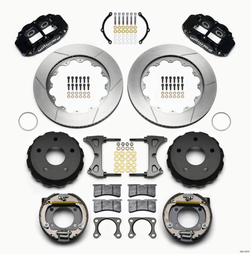 Wilwood 140-13731 Narrow Superlite 4R Rear P-Brk Kit 14.00in Big Ford 2.00in Off Bronco 5 x 5.50