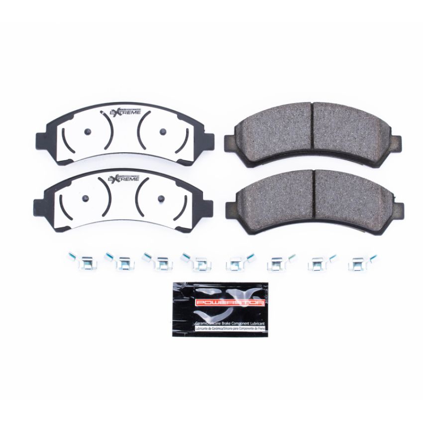 PowerStop Z36-726 PowerStop - Z36 Truck and SUV Carbon-Fiber Ceramic Brake Pads with Hardware Kit