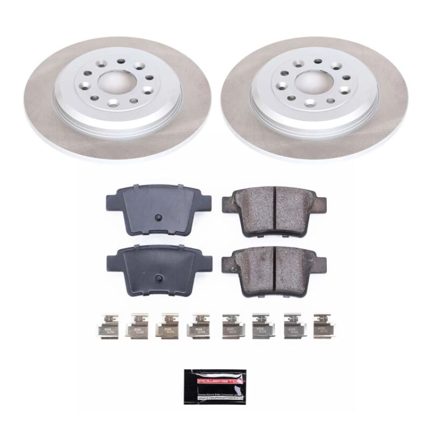 PowerStop SC4600 Semi-Coated Rotor and Low-Dust Ceramic Brake Pad Kit