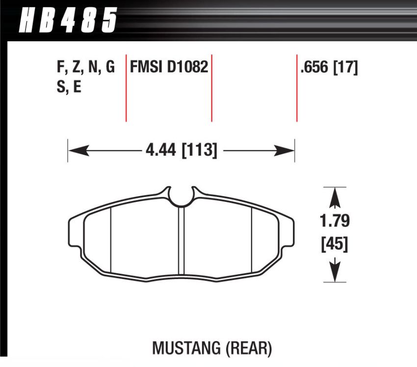 Hawk Performance HB485G.656 DTC-60 Disc Brake Pad
