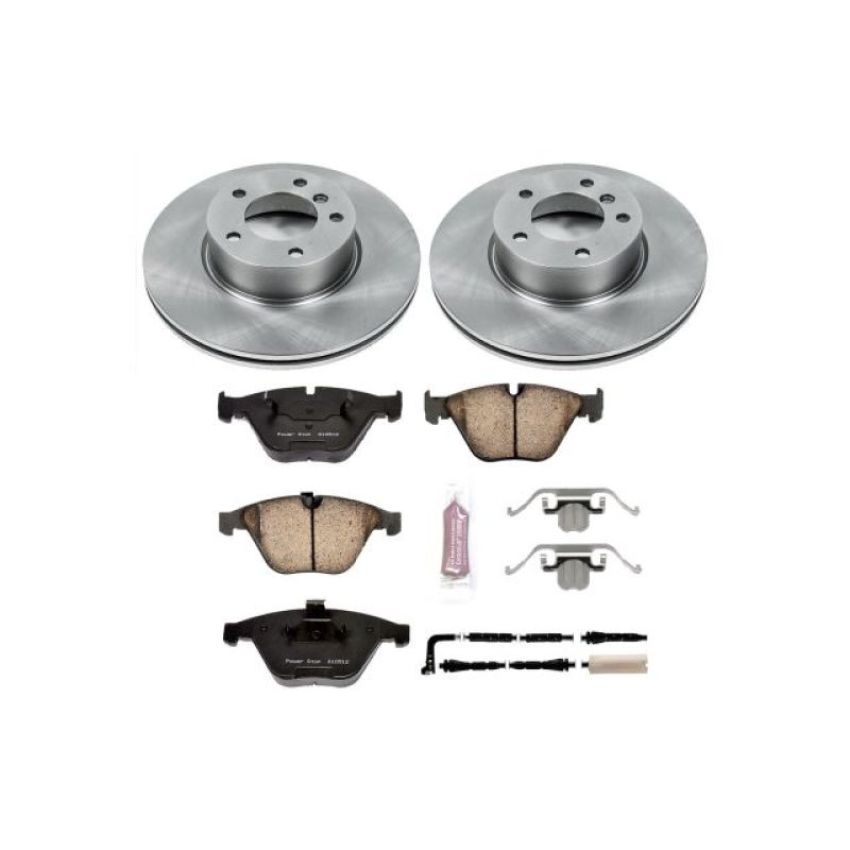 PowerStop KOE4677 OE Stock Replacement Low-Dust Ceramic Brake Pad and Rotor Kit