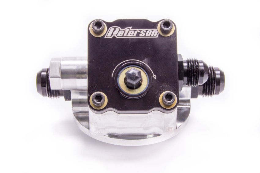 PETERSON FLUID PTR09-1503 Engine Primer Oil Filter Mount 10an Chevy R to L