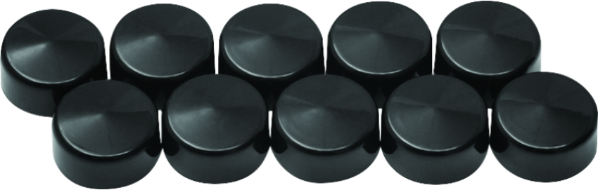 Kuryakyn 2458 Kool Kaps Gloss Black 9/16inch Hex Head