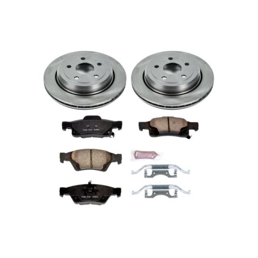 PowerStop KOE5953 OE Stock Replacement Low-Dust Ceramic Brake Pad and Rotor Kit