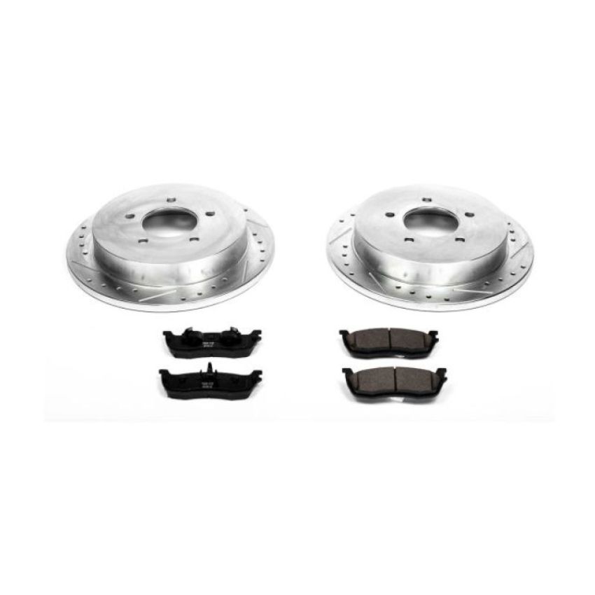 PowerStop K1872 Z23 Daily Driver Carbon-Fiber Ceramic Brake Pad and Drilled & Slotted Rotor Kit