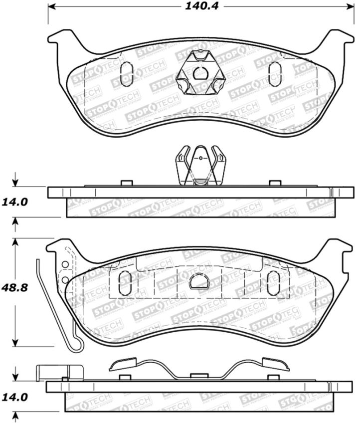 Stoptech 305.09640 Street Select Brake Pads