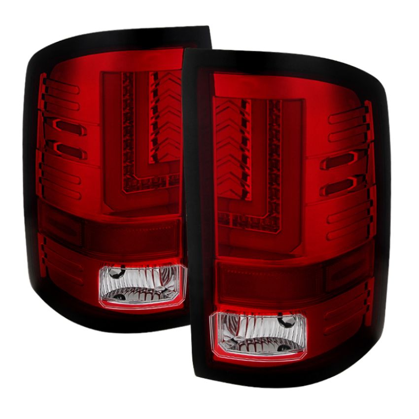 SPYDER 5080677 LED Tail Lights - Red Clear