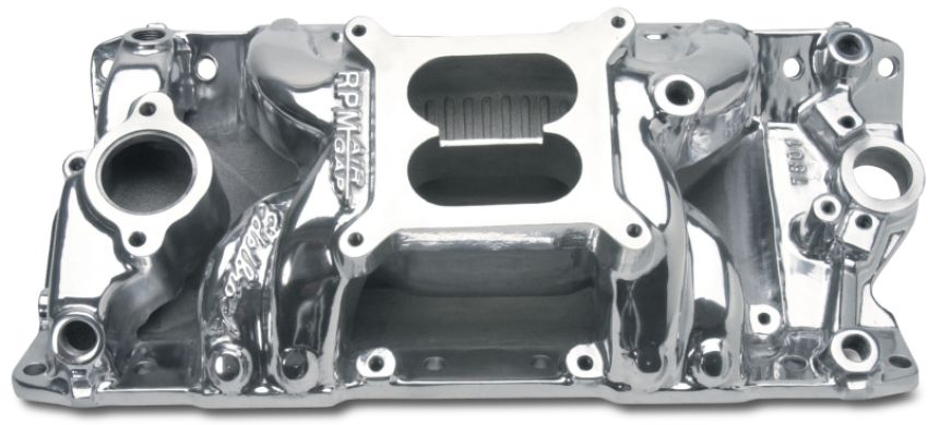 EDELBROCK EDE75011 SBC Performer RPM A/G Manifold - Polished 7501