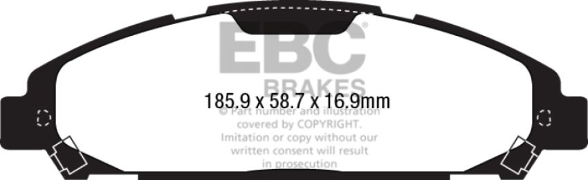 EBC Brakes UD1791 Ultimax OEM Replacement Brake Pads