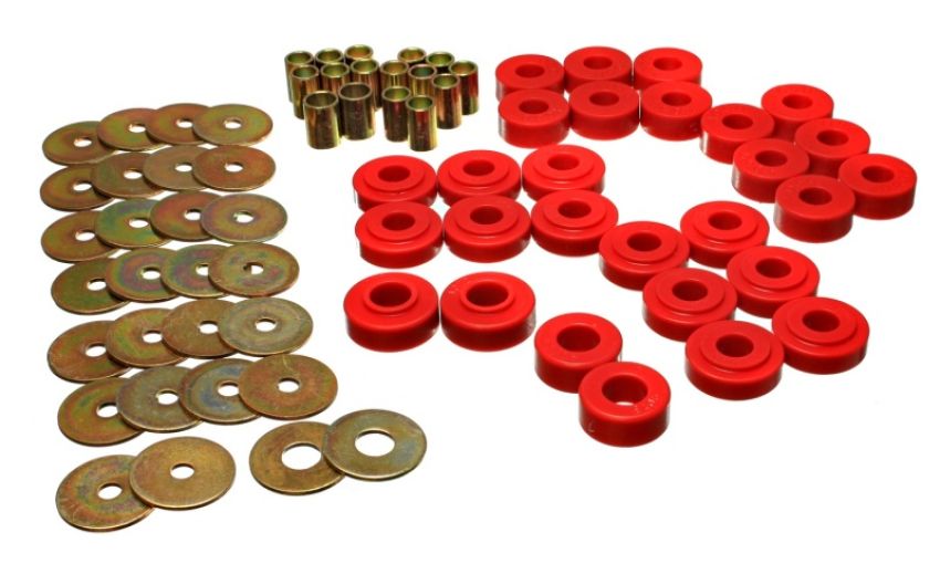 Energy Suspension 4.2127R Rr Spring Frame Shackle Kit - Red