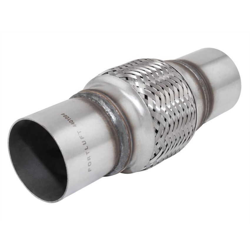 FORTLUFT 4401084 Exhaust Flex Connector with Extension Pipes 2.25''x4.00''8.00'' Stainless Steel