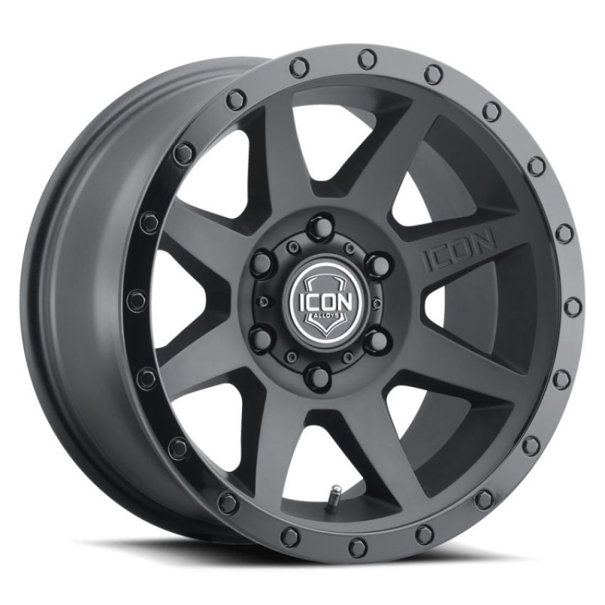 ICON Rebound 18x9 6x5.5 25mm Offset 5.75in BS 95.1mm mm Bore Satin Black Wheel