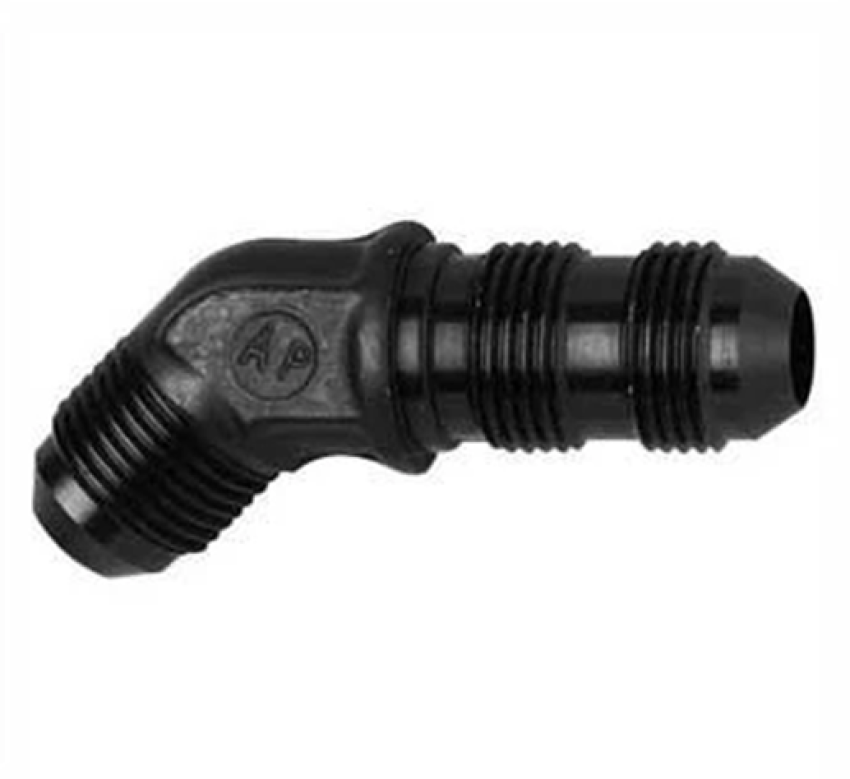 Fragola -4AN x 45 Degree Bulkhead - Black