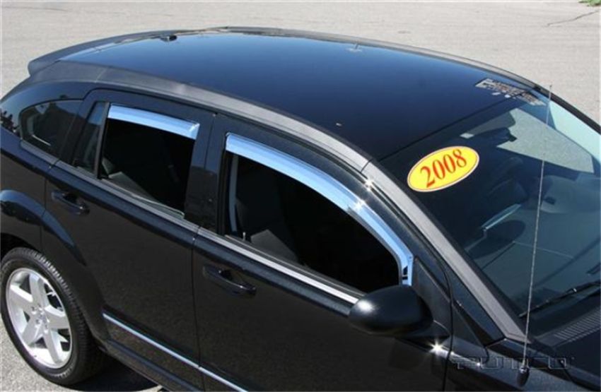 Putco 480141 07-12 Dodge Caliber (Set of 4) Element Chrome Window Visors